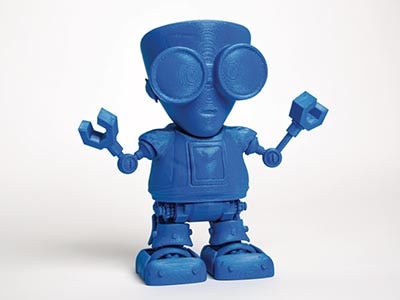 3D Printing 3D printed blue robot